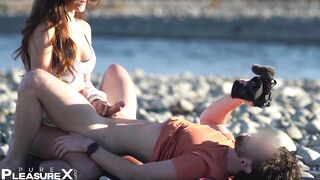 Pegging in the wild. She dominated him in the middle of nowhere - Pure Pleasure