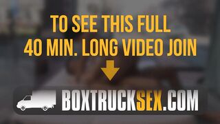 BoxTruckSex - Russian Blonde with tongue piercing sucks a big cock in public while people walking by