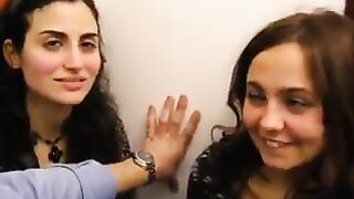 Italian lesbian tongue kiss