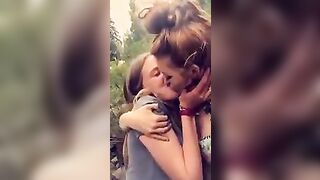 Bella Thorne kissing Bella Pendergast