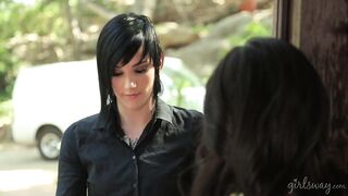 Lesbian Courier Girl