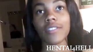 EBONY TEENAGER GETS HER THROAT FUCKED WITH NO MERCY