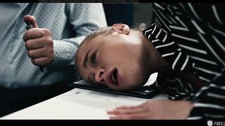 Slutty Blonde Gets Her Dream Interview Boss Freezes Time And Fucks Candidate - Cum In Pussy TRAILER