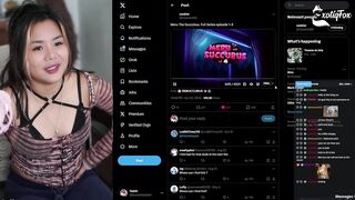 MERU THE SUCCUBUS 1 TO 5 LIVE REACTION WITH FANS LIVESTREAM HIGHLIGHTS - ExotiqFox Solo Gooner Girl Masturbation