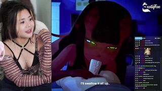 MERU THE SUCCUBUS 1 TO 5 LIVE REACTION WITH FANS LIVESTREAM HIGHLIGHTS - ExotiqFox Solo Gooner Girl Masturbation