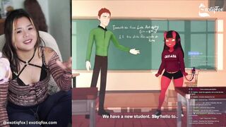 MERU THE SUCCUBUS 1 TO 5 LIVE REACTION WITH FANS LIVESTREAM HIGHLIGHTS - ExotiqFox Solo Gooner Girl Masturbation