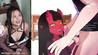 MERU THE SUCCUBUS 1 TO 5 LIVE REACTION WITH FANS LIVESTREAM HIGHLIGHTS - ExotiqFox Solo Gooner Girl Masturbation
