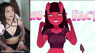 MERU THE SUCCUBUS 1 TO 5 LIVE REACTION WITH FANS LIVESTREAM HIGHLIGHTS - ExotiqFox Solo Gooner Girl Masturbation