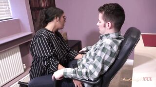 AuntJudysXXX - Busty BBW Office MILF Cassy Gets Fucked at the Office