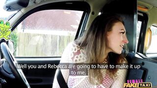 Female Fake Taxi Rough ass fucking and ass licking taxi ride