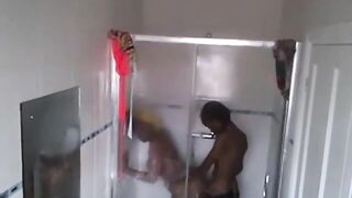lesbian neighbor spied fucking with strapon by the windows