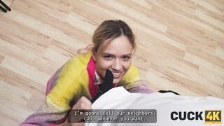 CUCK4K. Russian Teenage Girl Cheats on her PATHETICK CUCKOLD husband. Russian cuckold compilation