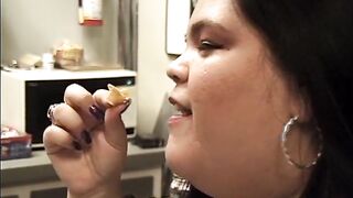 Fat ebony woman gets her bush pumped hard by a white guy after getting a hot massage