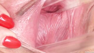 PJGIRLS Macro pussy - Exploration deep inside Nathaly s pussy with speculum