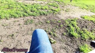 FLASHING my COCK in front a everyone in a PUBLIC PARK and my STEPDAUGHER HELPS me CUMSHOT - REAL SEX RISKY