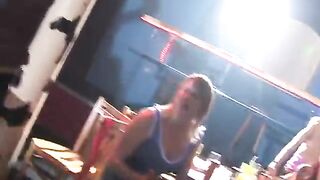 Male Stripper fucks girl while friends watch