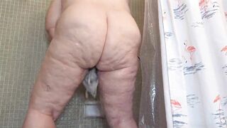 Busty Sexy BBW woman flashing big fat pussy in front of the camera - SSBBW