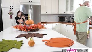 Naughty Stepdaughter STUFFED By StepDaddy Cock For Thanksgiving - Violet Gems