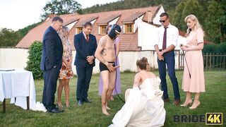 BRIDE4K. Blonde bride with natural tits enjoyed a good fuck. Hot sex with Andrea & Falco White