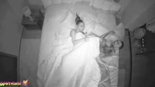 CAUGHT! Night vision camera catches intimate moments of pornstar couple