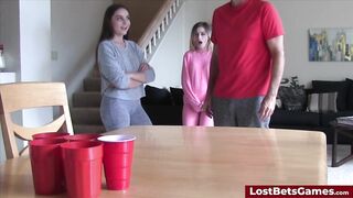 A sexy game of strip pong turns hardcore fast