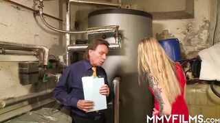 Big dick cums in a petite German girl her tight asshole