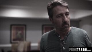 Step-Dad and Step-Uncle DP gorgeous blode teen Chloe Cherry