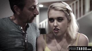 Step-Dad and Step-Uncle DP gorgeous blode teen Chloe Cherry