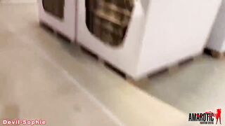 Devil-Sophie: Heavy public blowjob in the furniture store