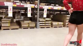Devil-Sophie: Heavy public blowjob in the furniture store