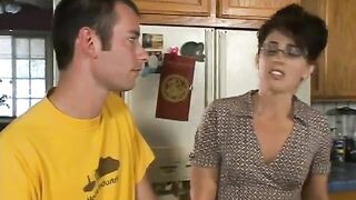 Mom fucks her step son's friend