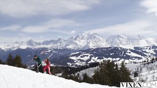VIXEN – Ski bunny Sonya has passionate sex in the Alps