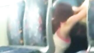 2 Girls Caught Eating Pussy on Public Bus