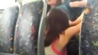 2 Girls Caught Eating Pussy on Public Bus