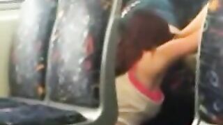 2 Girls Caught Eating Pussy on Public Bus