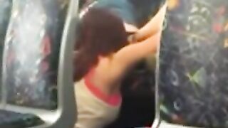 2 Girls Caught Eating Pussy on Public Bus