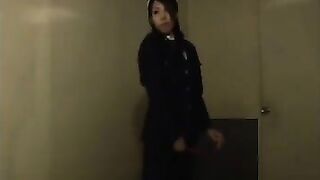 Lesbian BDSM bound woman is whipped by sadistic guard