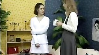 Mother Teaches not Her Daughter how to Cum 