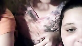 Fat Chubby Teens playing with their Tits and Pussy on Cam