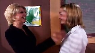 Old Mature & Young Teen Lesbian - New Teacher Diciplined