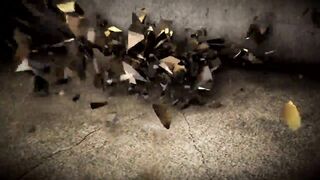 Young girl doing an old woman