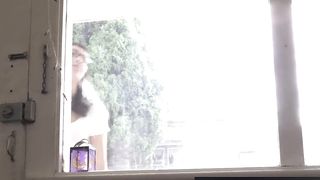 Lesbian rimming and licking with food delivery girl