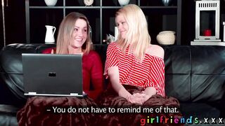 Girlfriends beautiful all-natural lesbians enjoying pussy