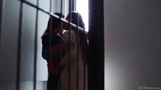 Arian and Eveline Dellai Ride Double-ended Dildo
