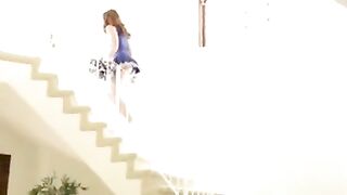 Comforting a cheerleader.