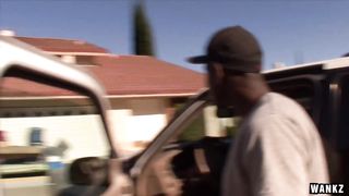 WANKZ- Ebony Lesbians Dildo Fucking Each Other