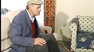 French Papy voyeur fucks a fat black girl