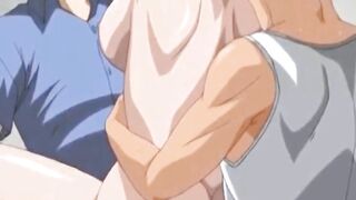 Anime brunette gets gangbanged.Yummy sex????