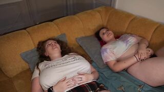 Coworkers lick and fuck each other - French Lesbians - Paranormal Activi'tities 2/4