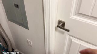 Stepmom puts on cum-soaked panties after stepsis had me cum on them